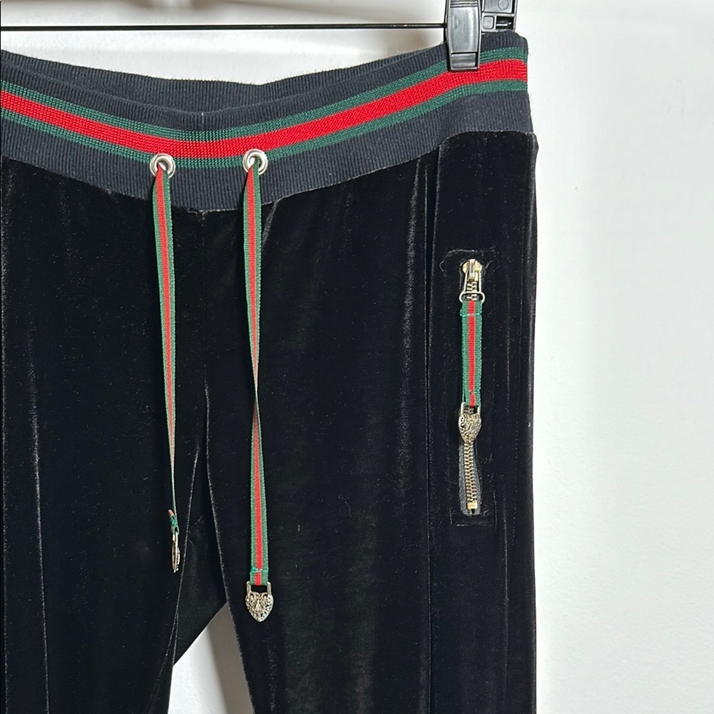 Gucci Vintage Y2K Velour Tracksuit Flare Jogger Pants - Picture 5 of 16